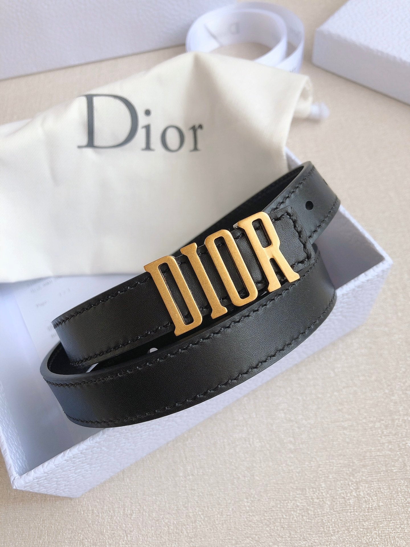 DIOR 25S BELT 30 MM IN BLACK CALFSKIN 613179 - 30