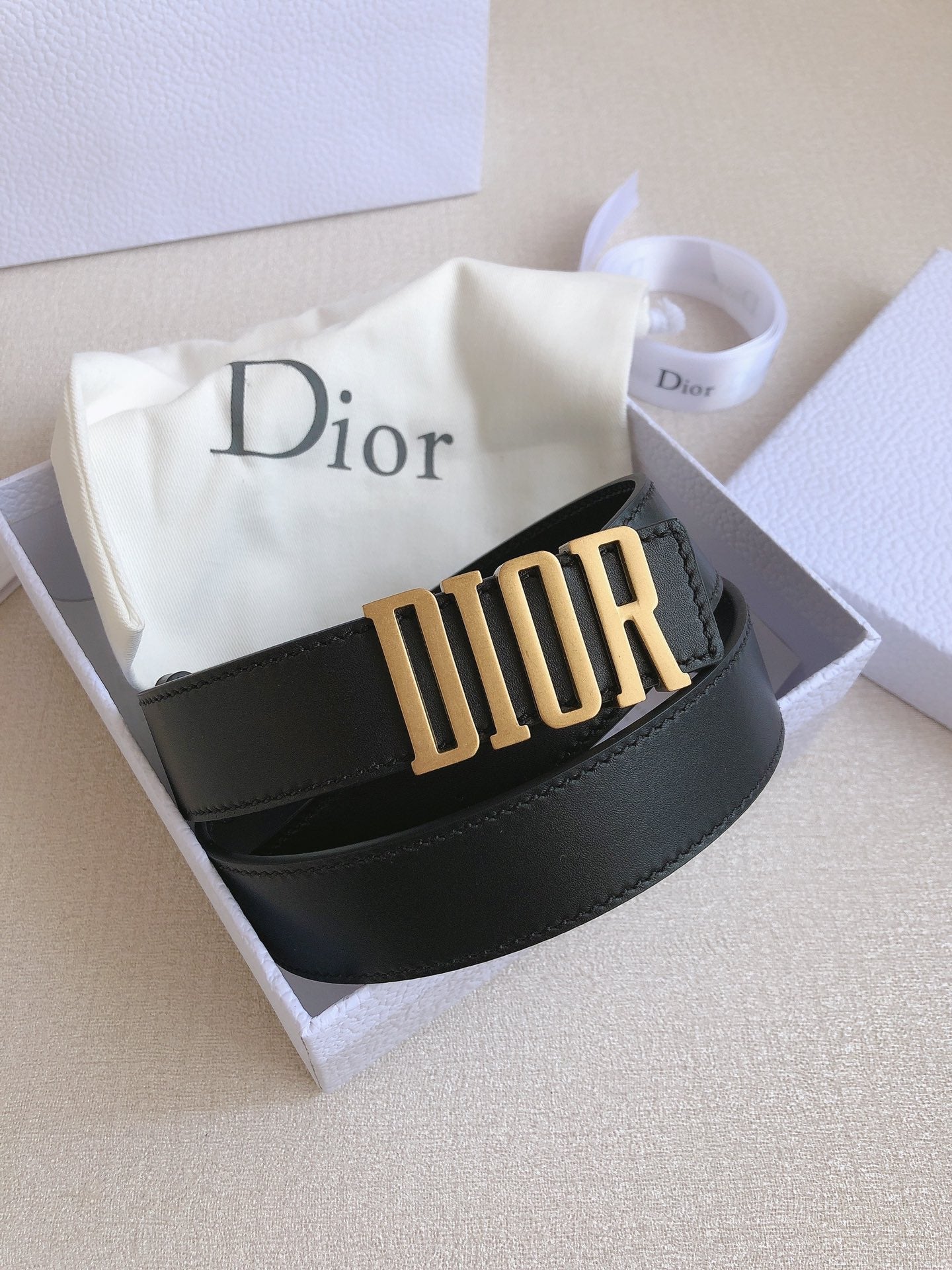 DIOR 25S BELT 30 MM IN BLACK CALFSKIN 613179 - 30
