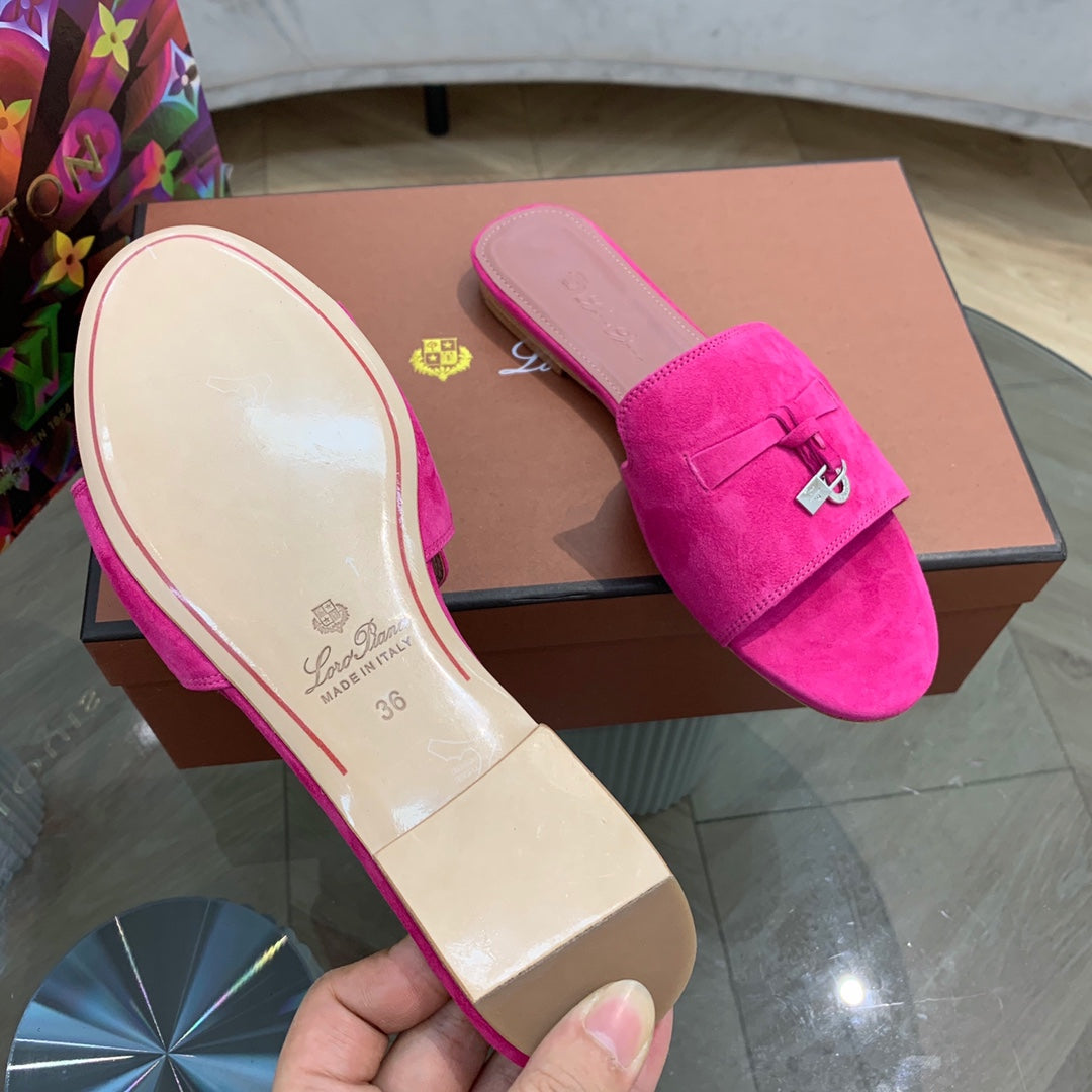 LP SUMMER CHARMS SANDALS BRIGHT PINK SUEDE - 35