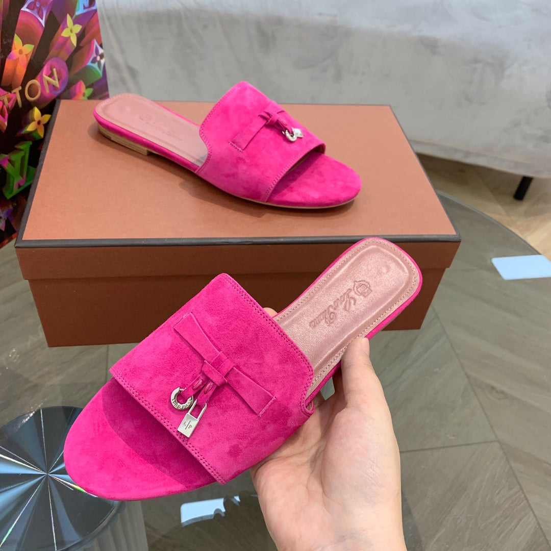 LP SUMMER CHARMS SANDALS BRIGHT PINK SUEDE - 35
