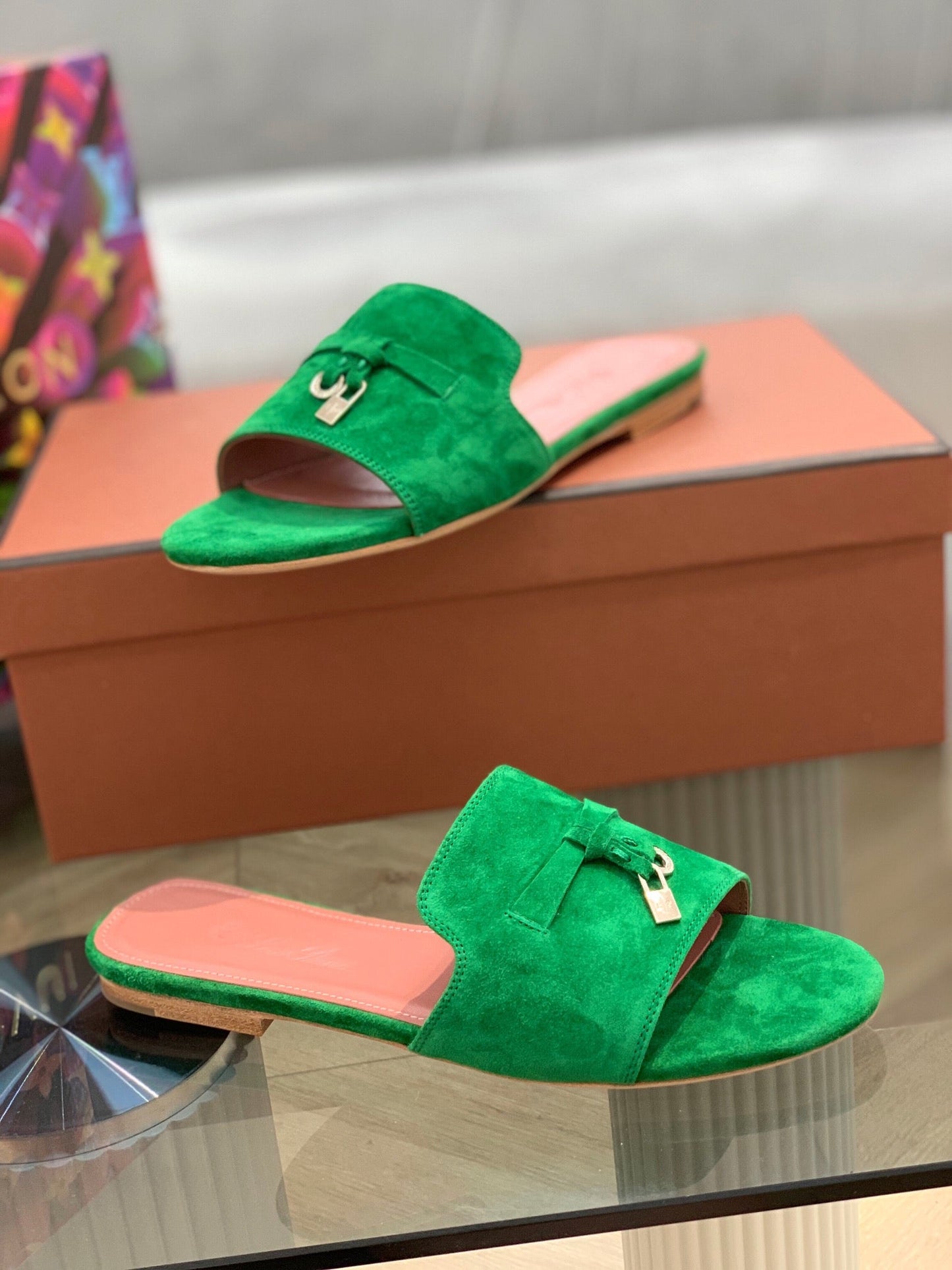 LP SUMMER CHARMS SANDALS EMERALD SUEDE - 35