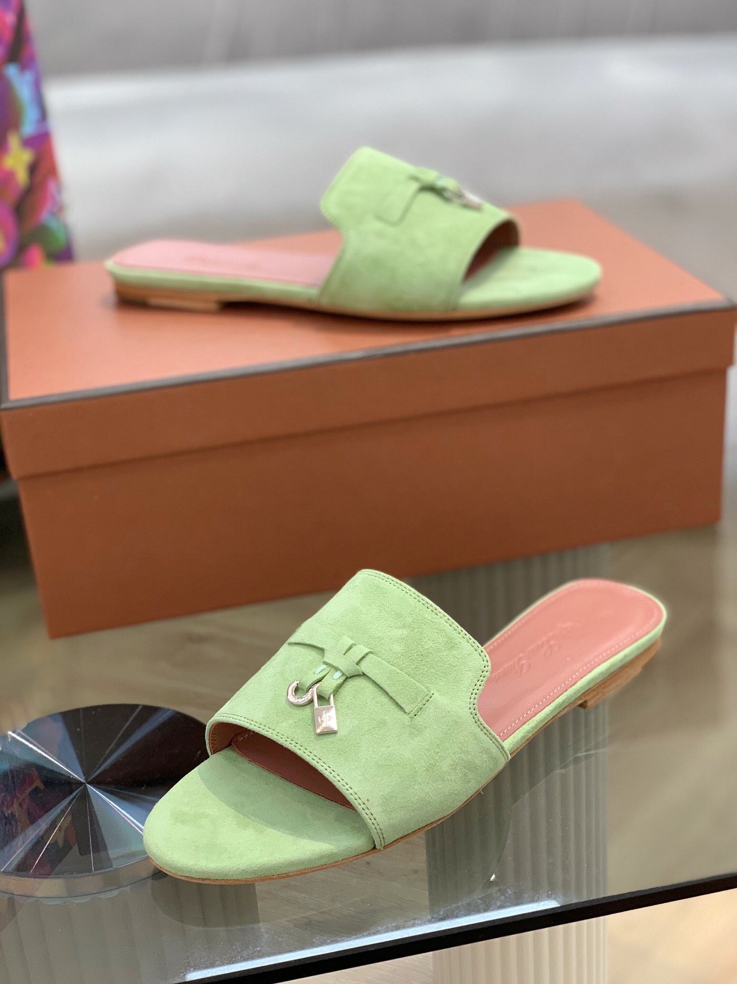 LP SUMMER CHARMS SANDALS MINT SUEDE - 35