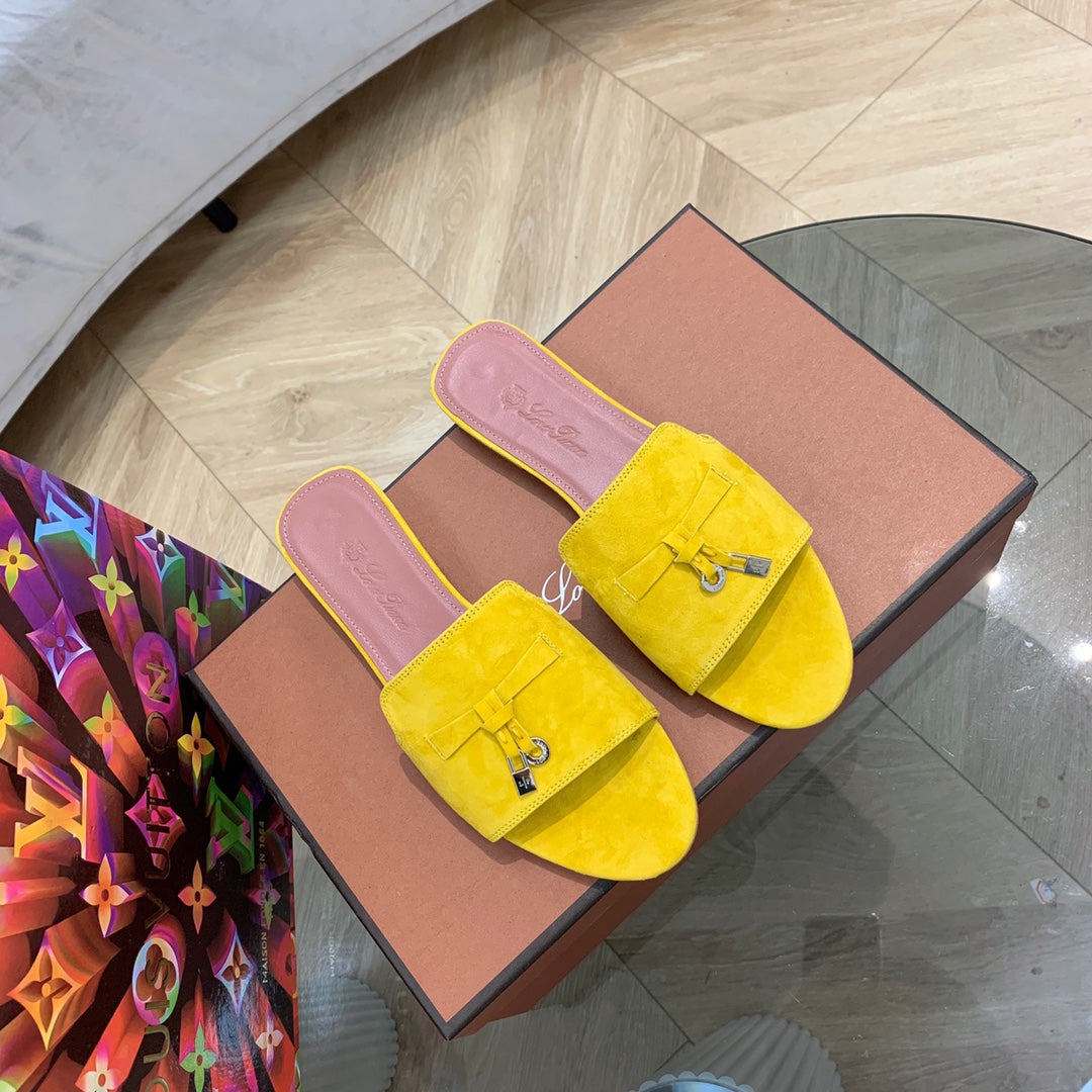LP SUMMER CHARMS SANDALS YELLOW SUEDE - 35