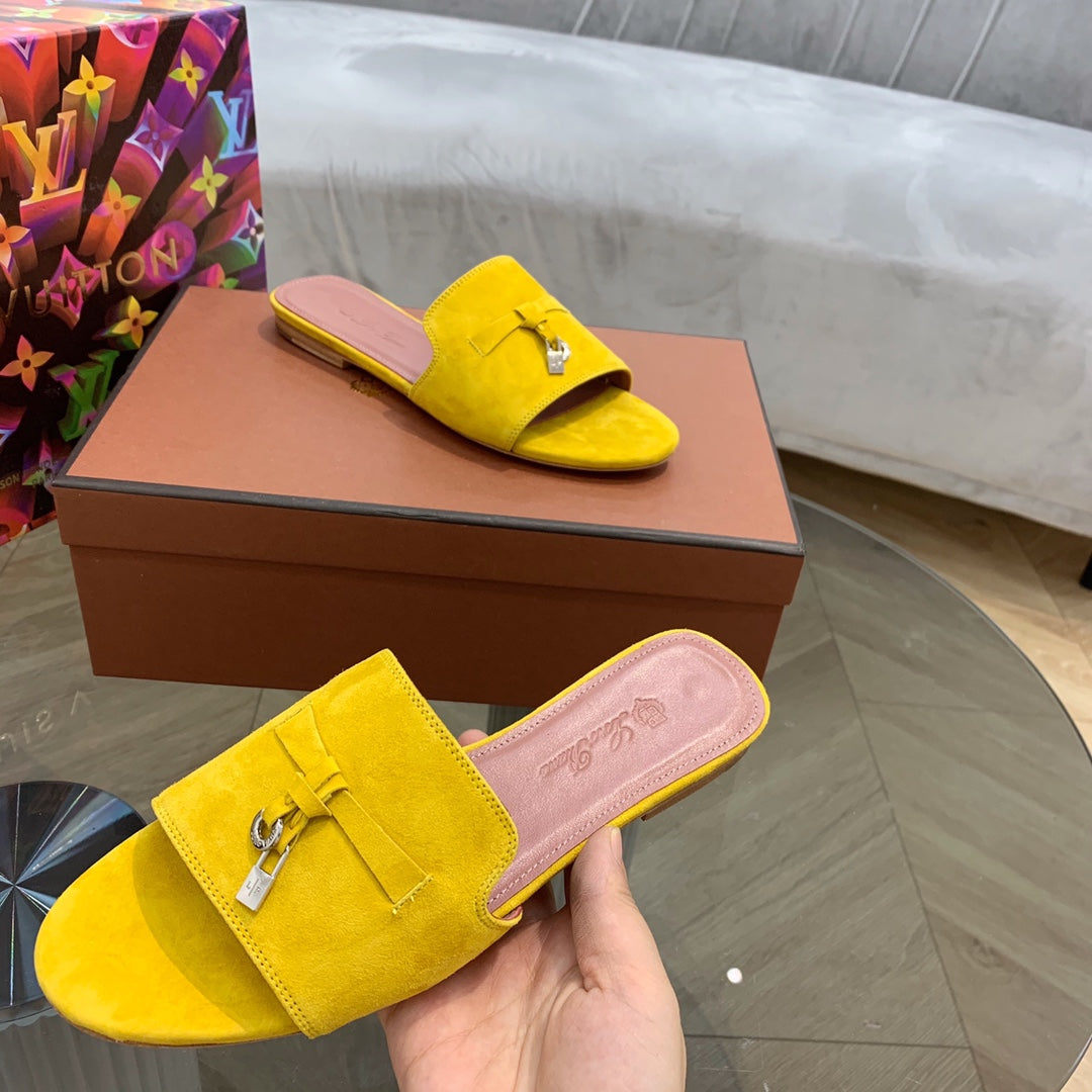 LP SUMMER CHARMS SANDALS YELLOW SUEDE - 35