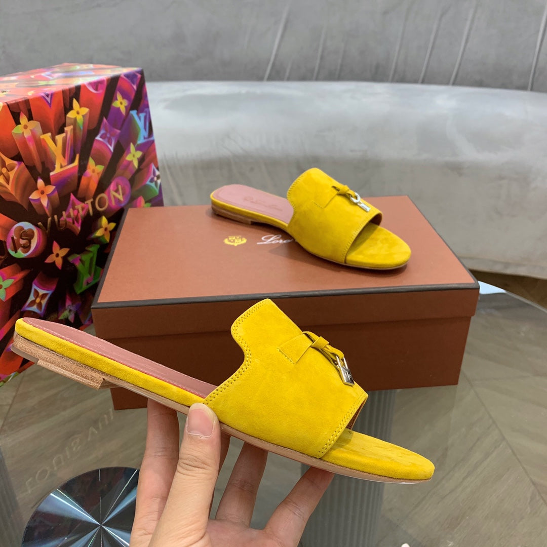 LP SUMMER CHARMS SANDALS YELLOW SUEDE - 35