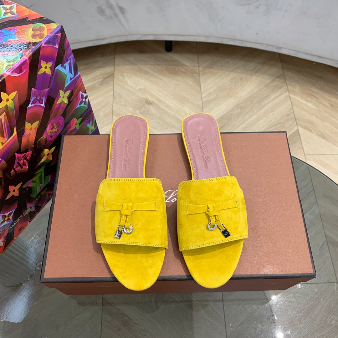 LP SUMMER CHARMS SANDALS YELLOW SUEDE - 35