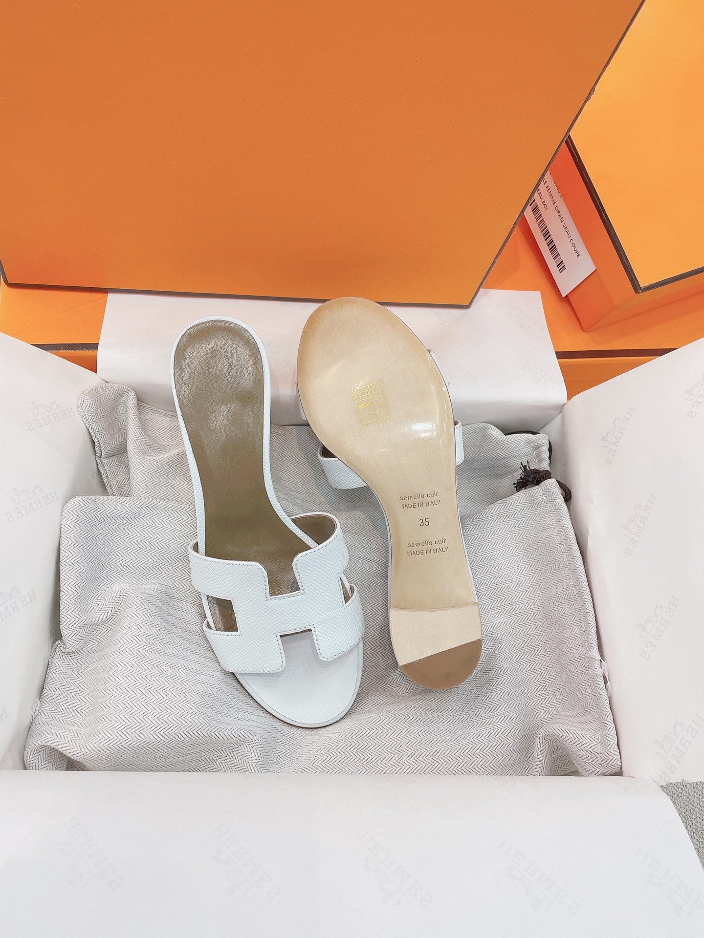 0asis Sandal Epsom Calfskin White - 35