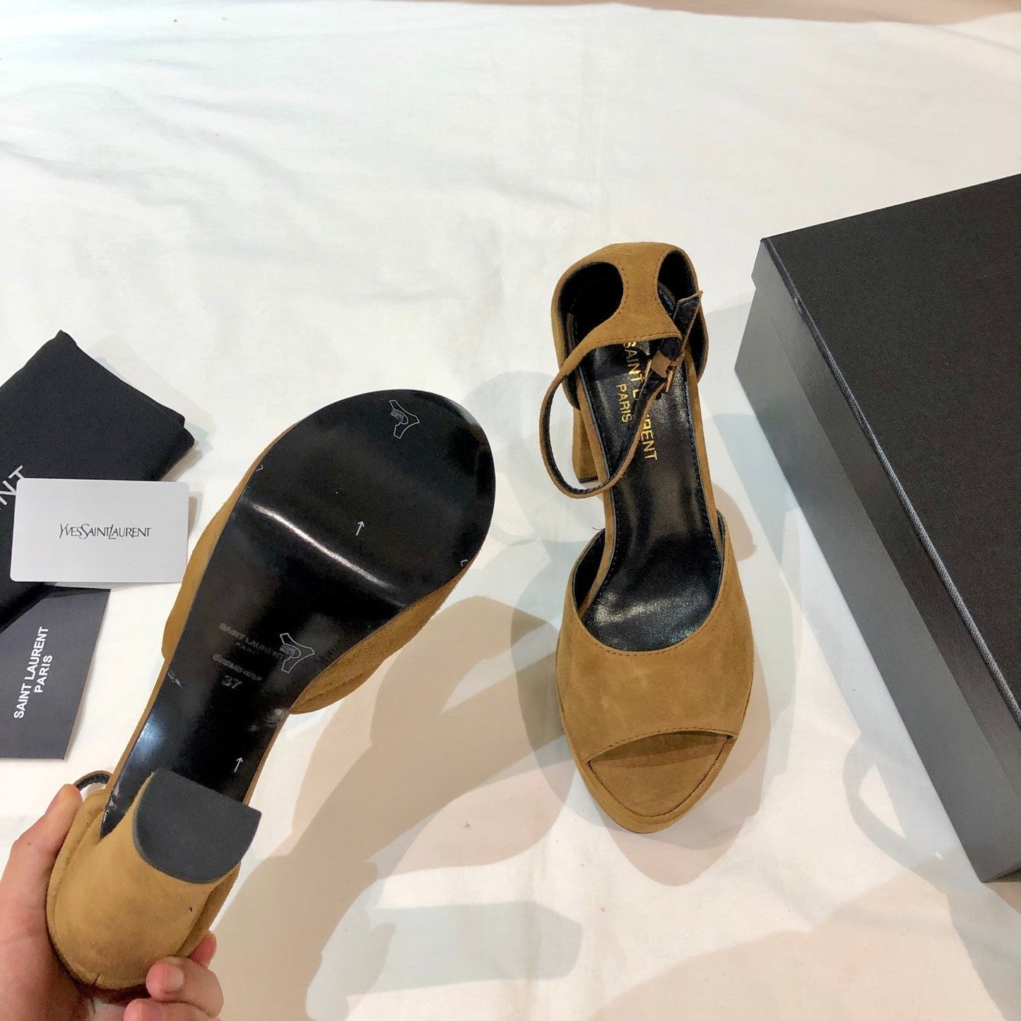 SL JODIE 135 PLATFORM SANDALS GOLDENROD SUEDE - 34