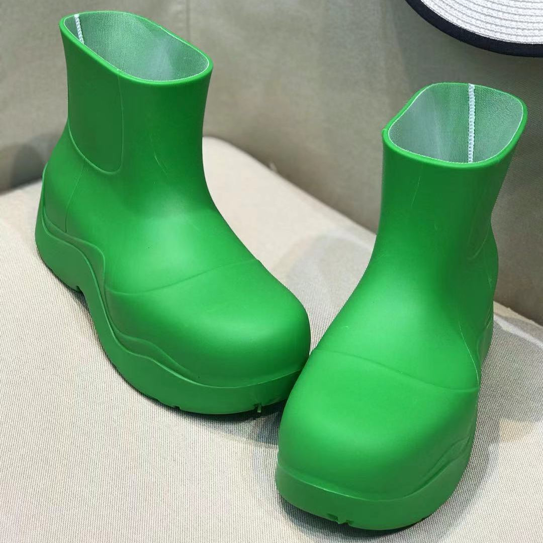 PUDDLE ANKLE BOOT IN EMERALD GREEN RUBBER - 35