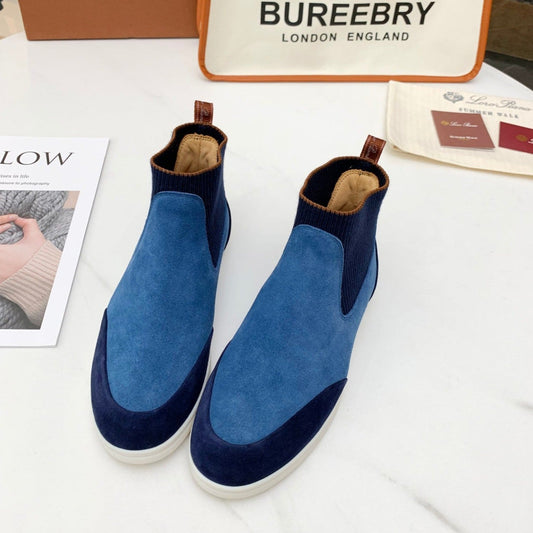 LP CHARMS ANKLE BOOTS LAPIS CASHMERE FABRIC - 35