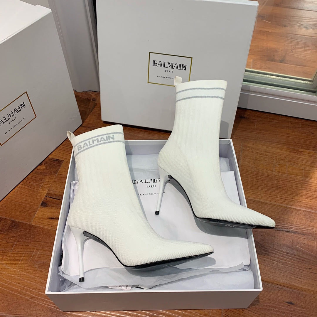 Черевики BALMAIN 26S 105 ММ У БІЛОМУ СТИЛІ FLYKNIT 15