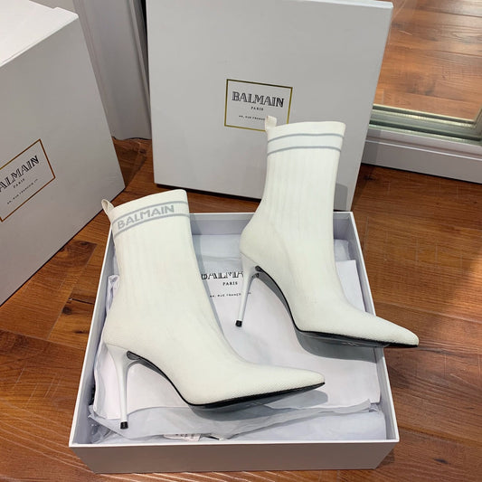 Черевики BALMAIN 26S 105 ММ У БІЛОМУ СТИЛІ FLYKNIT 15