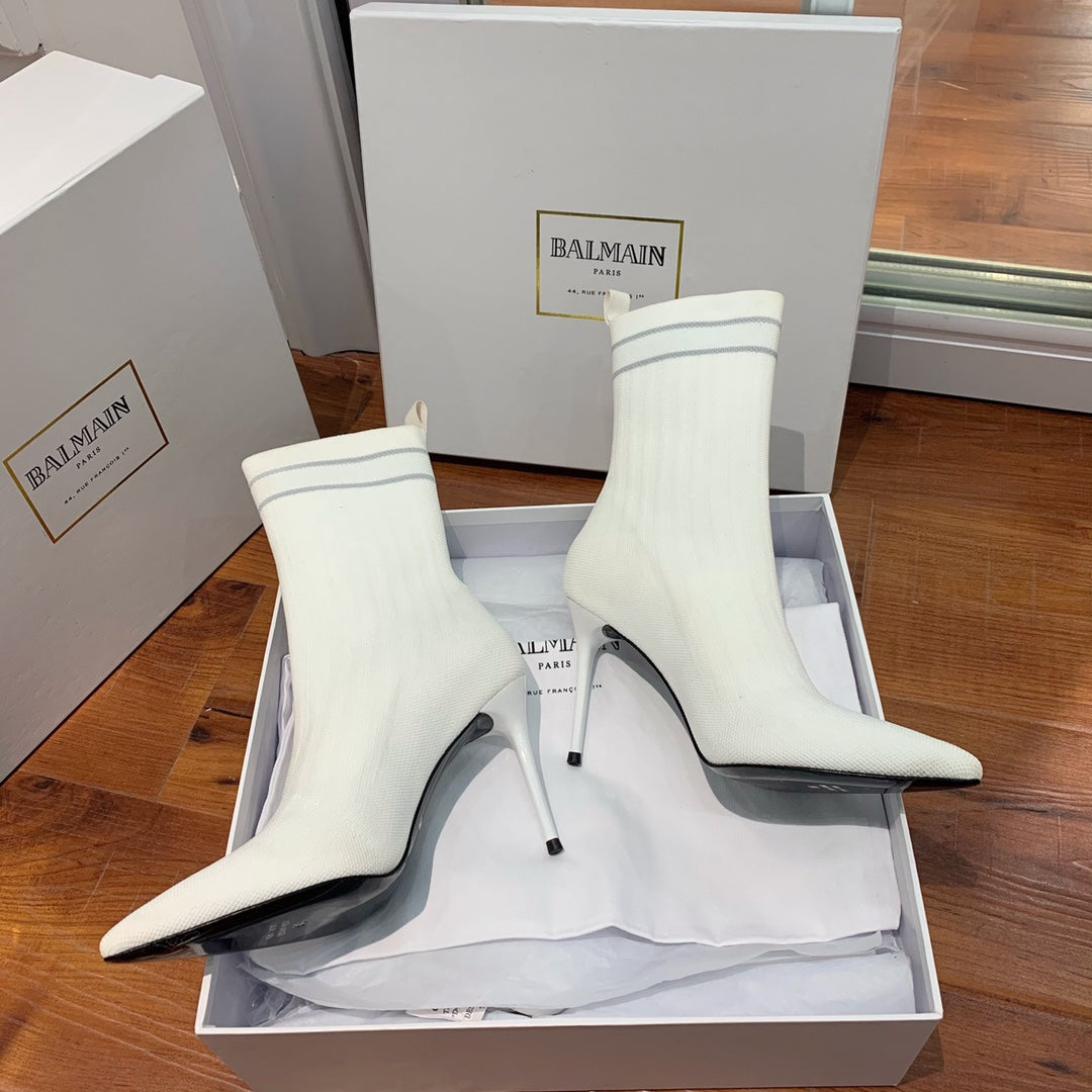 Черевики BALMAIN 26S 105 ММ У БІЛОМУ СТИЛІ FLYKNIT 15