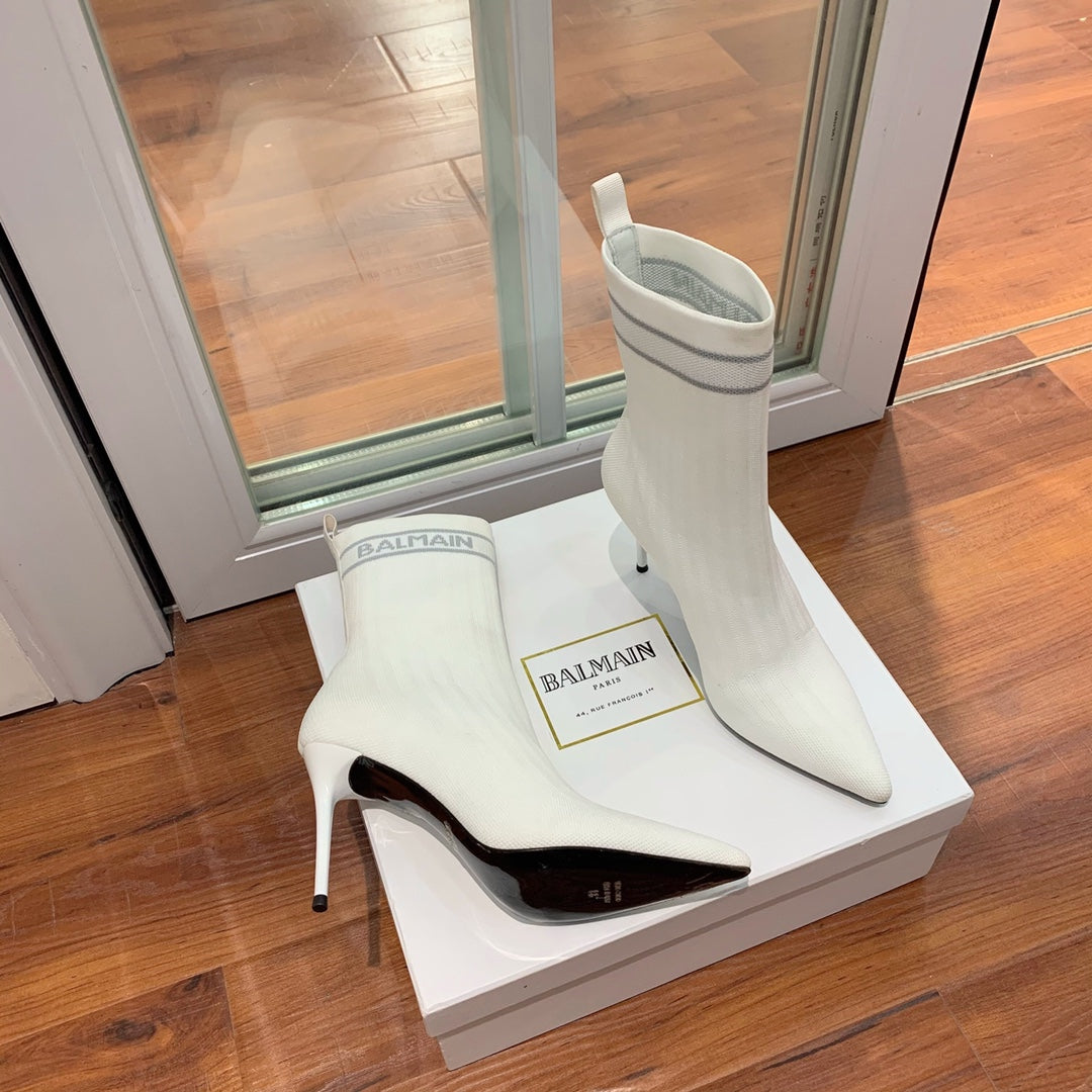 Черевики BALMAIN 26S 105 ММ У БІЛОМУ СТИЛІ FLYKNIT 15