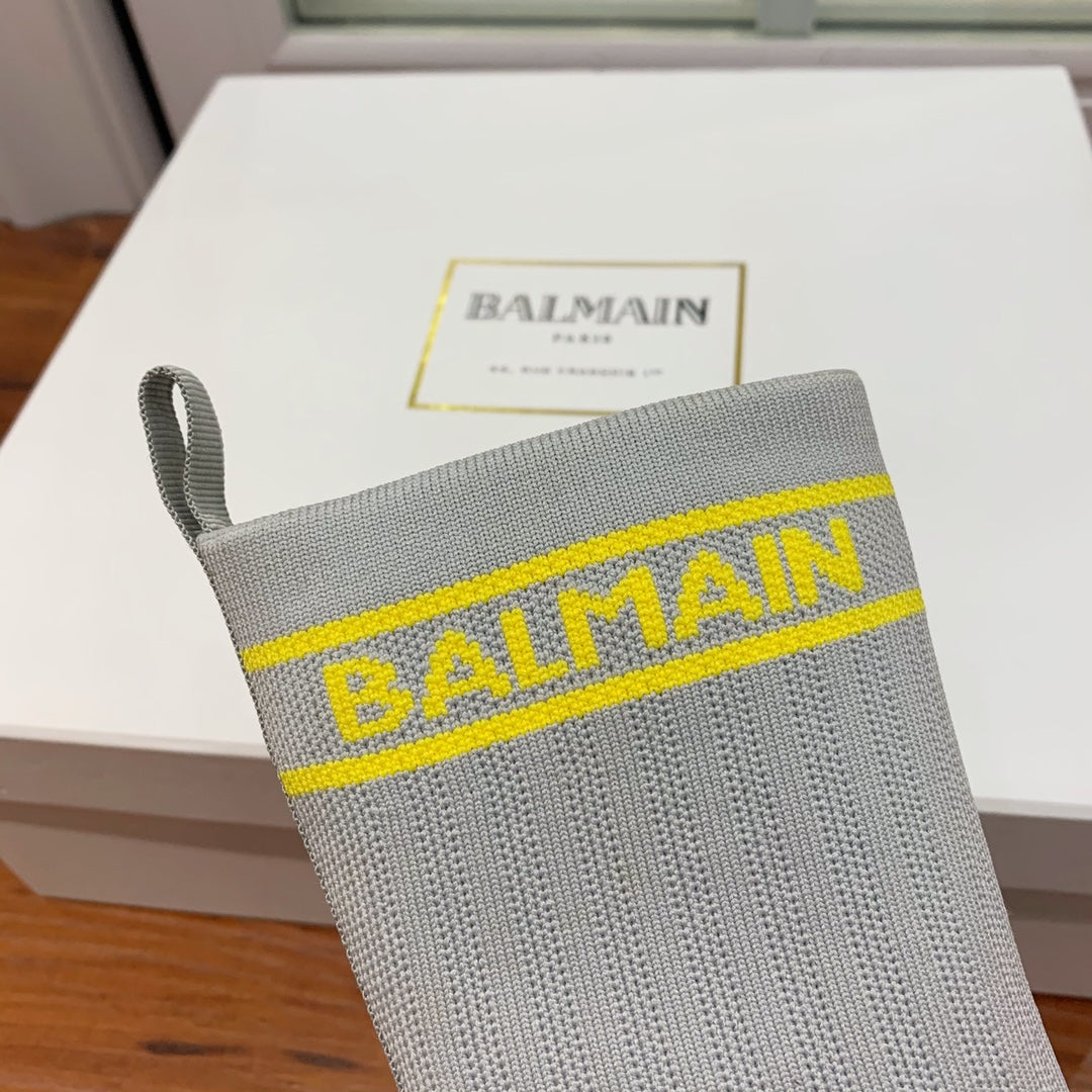 ЧЕРЕВИКИ BALMAIN 26S 105 ММ СІРІ, СТИЛЬ FLYKNIT 13