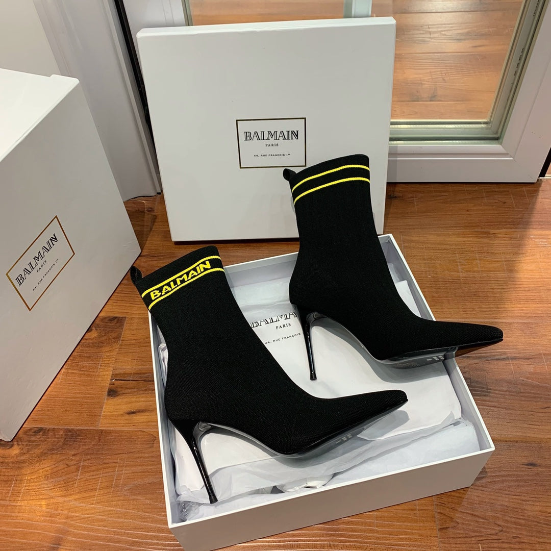 ЧЕРЕВИКИ BALMAIN 26S 105 ММ ЧОРНІ В СТИЛІ FLYKNIT СТИЛЬ 14