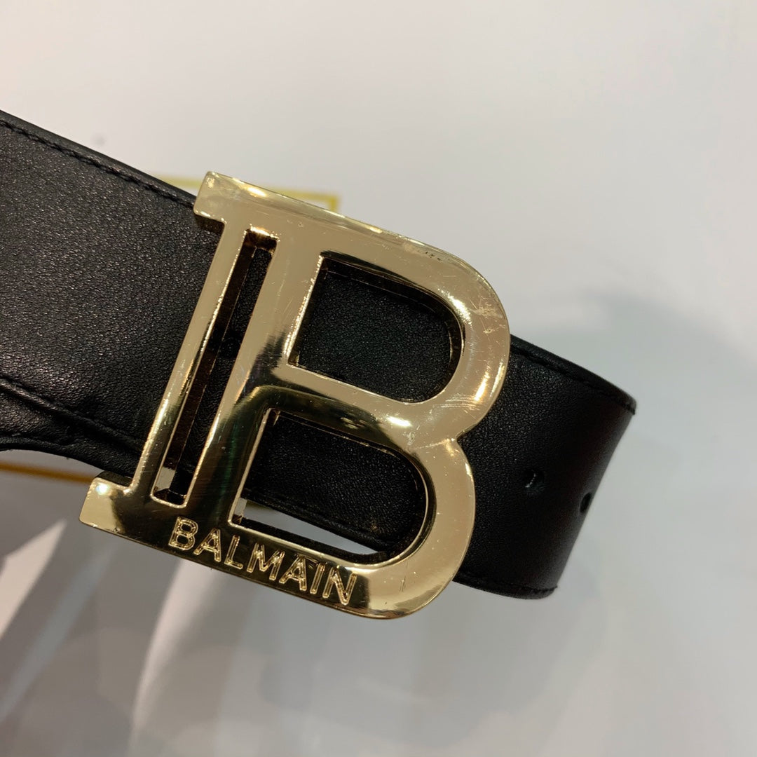 BALMAIN 25S THIN STRAP HIGH HEELS 105MM IN BLACK CALFSKIN GOLD HARDWARE - 35