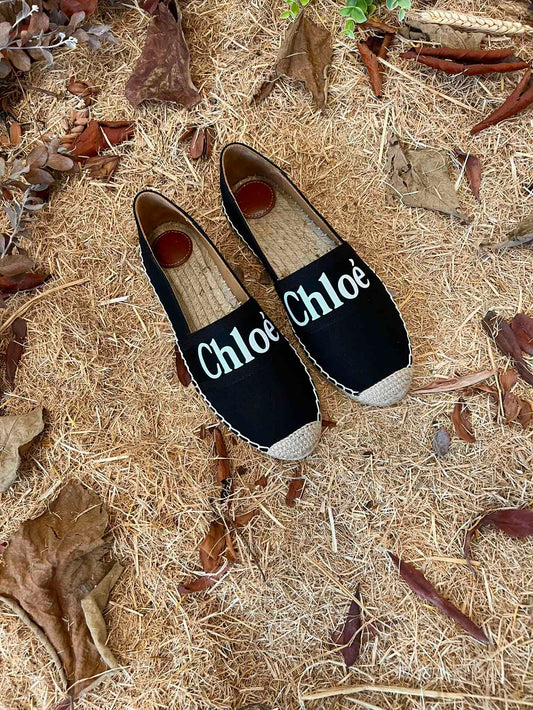 ЛОФЕРИ-ЕСПАДРИЛЬЇ CHLOÉ 26S З ЧОРНОГО ПОЛОТНА