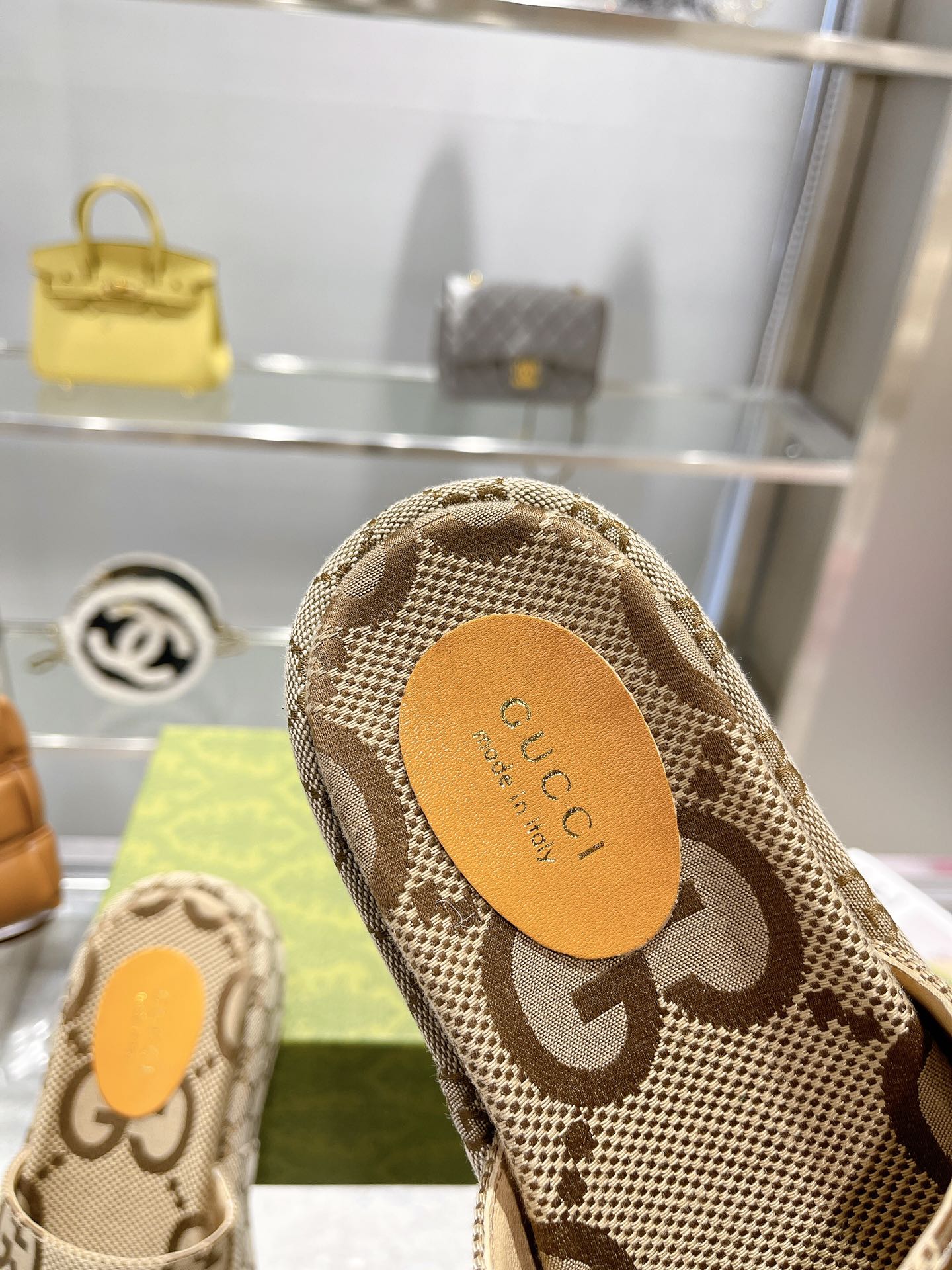 LV MONOGRAM THICK PLATFORM SANDALS IN BEIGE CANVAS - 35
