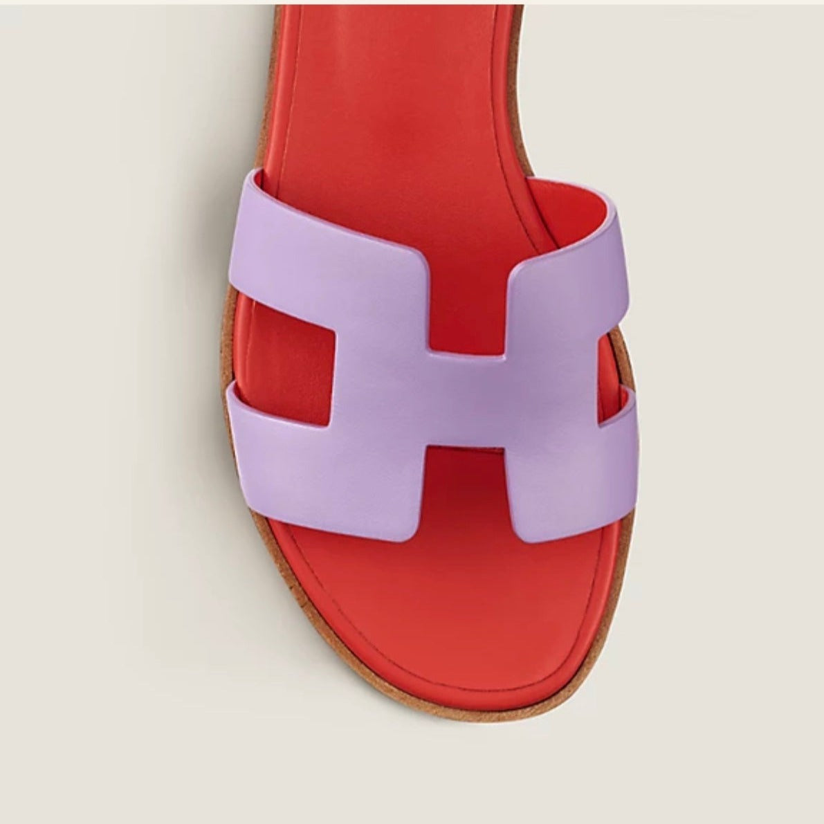 SANTORINI SANDAL CRIMSON MIX LAVENDER CALFSKIN - 34