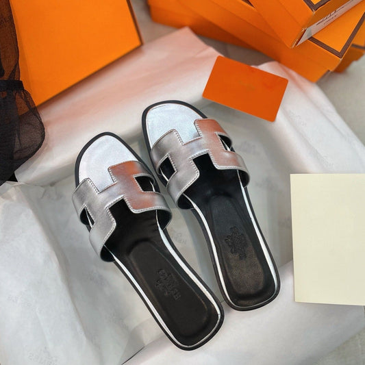 0ran Sandal Silver Leather - 35