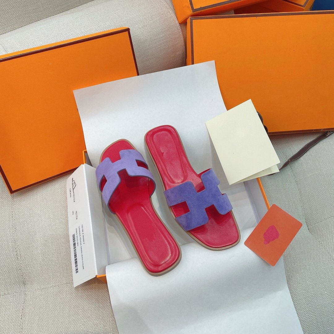 0ran Sandal Red/Violet Suede - 35