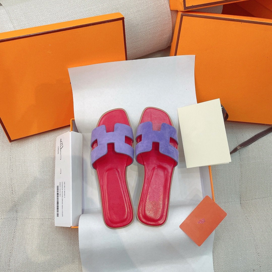 0ran Sandal Red/Violet Suede - 35