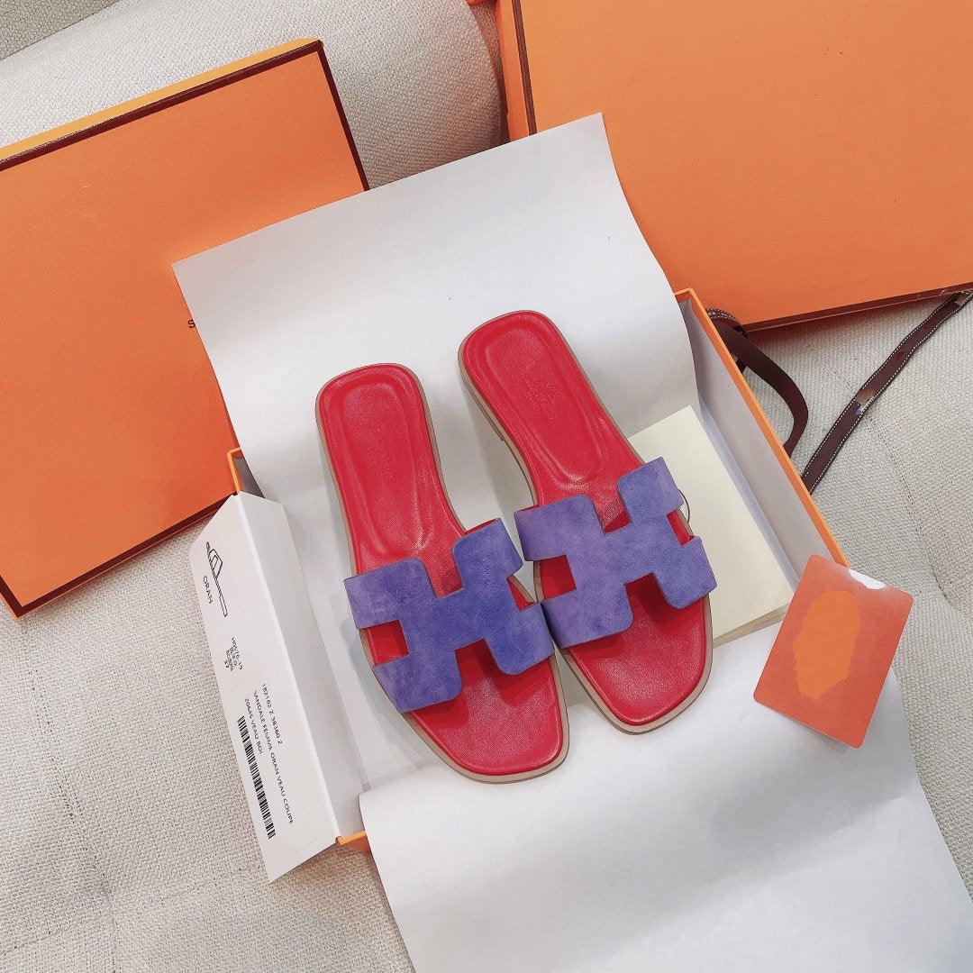 0ran Sandal Red/Violet Suede - 35