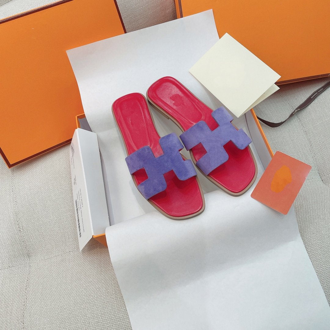 0ran Sandal Red/Violet Suede - 35