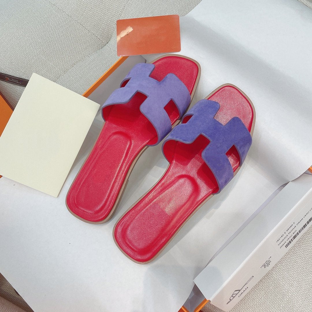 0ran Sandal Red/Violet Suede - 35