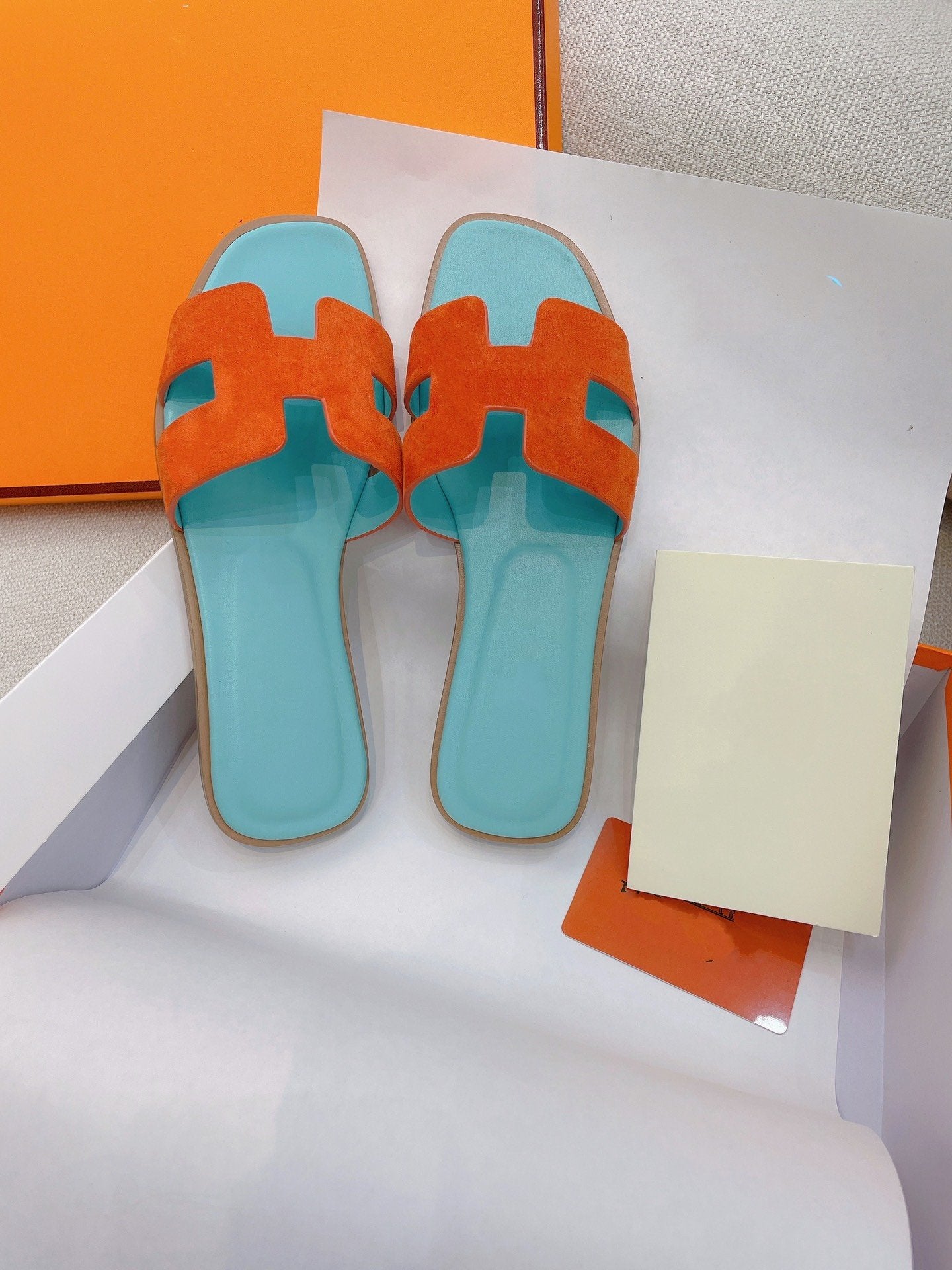 0ran Sandal Tifany/Orange Suede - 35