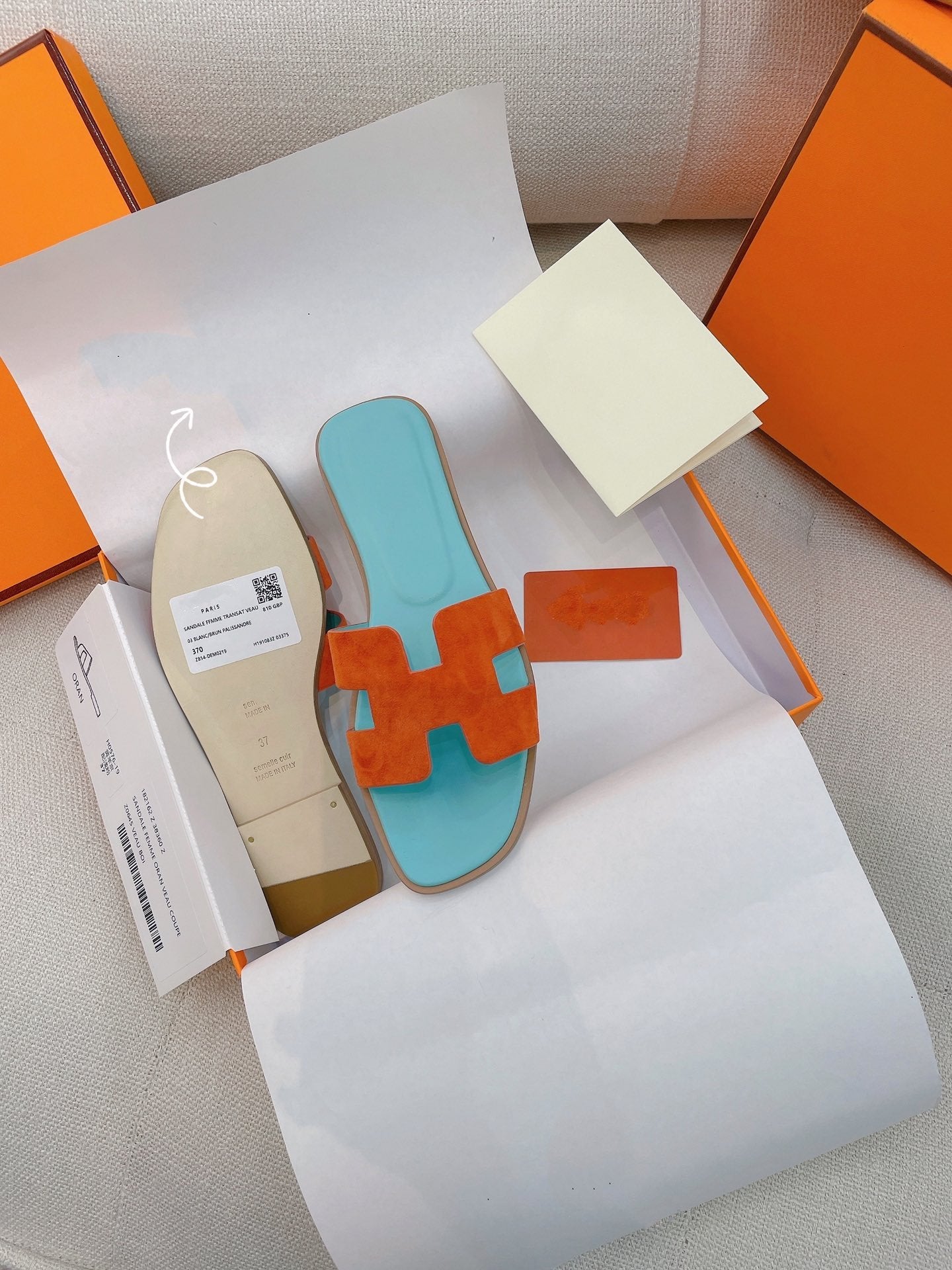 0ran Sandal Tifany/Orange Suede - 35