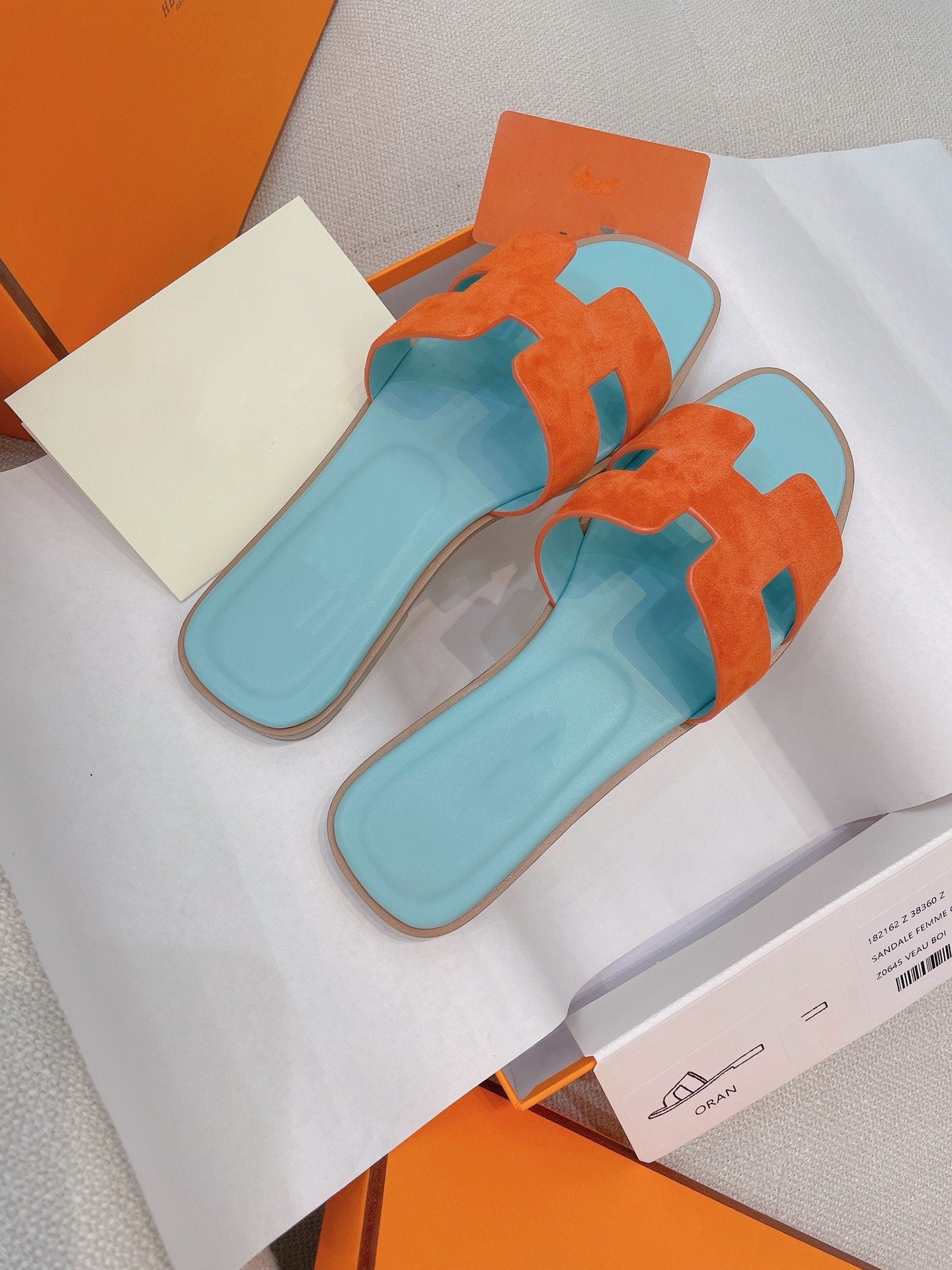 0ran Sandal Tifany/Orange Suede - 35