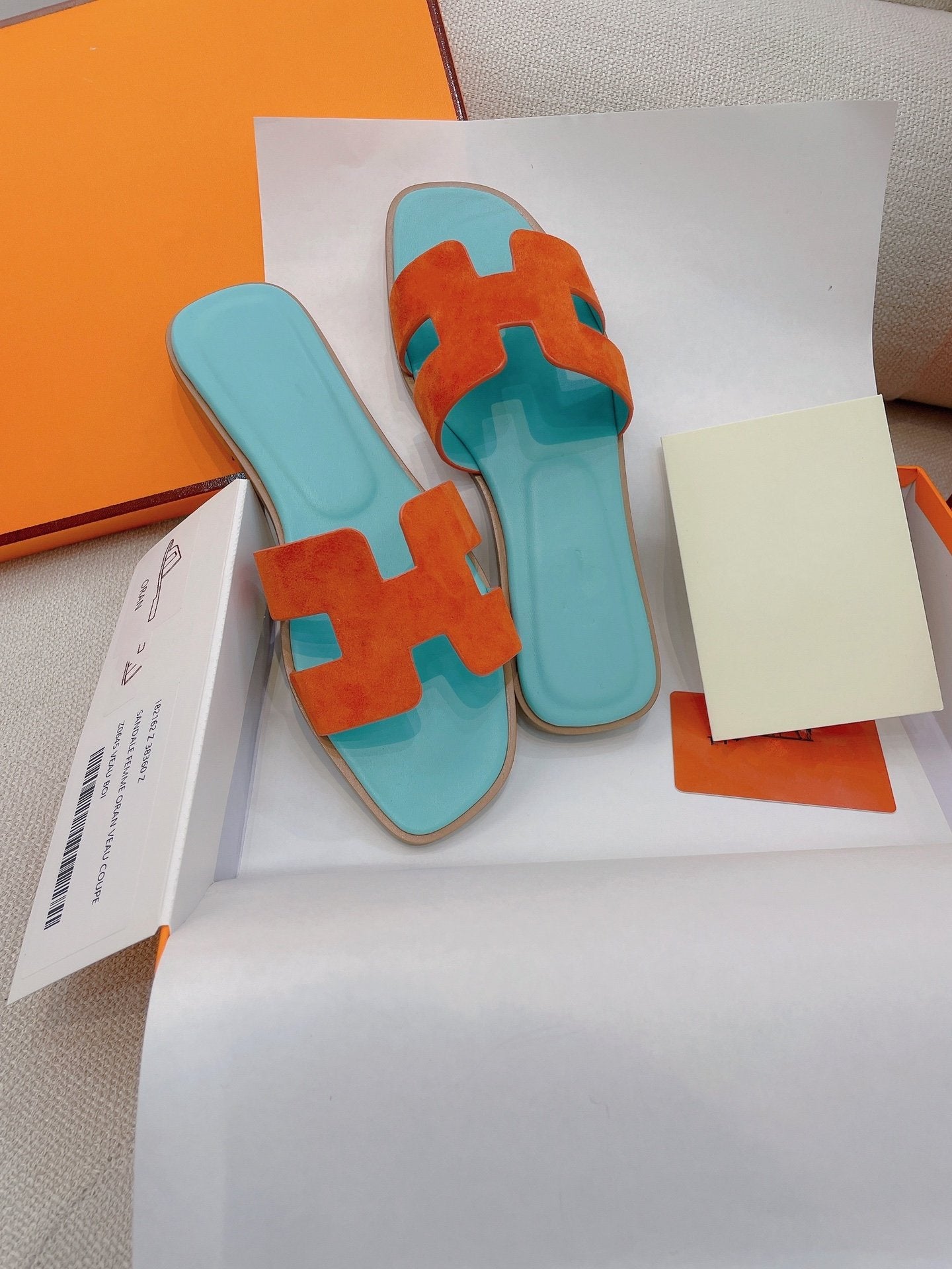 0ran Sandal Tifany/Orange Suede - 35