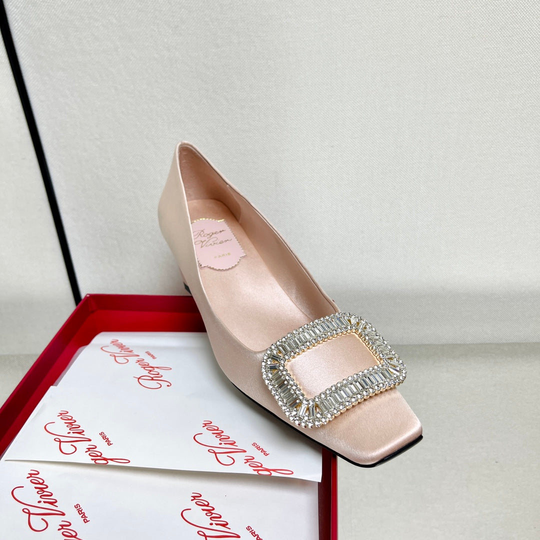 BELLE VIVIER PUMPS IN BEIGE SILK - 34