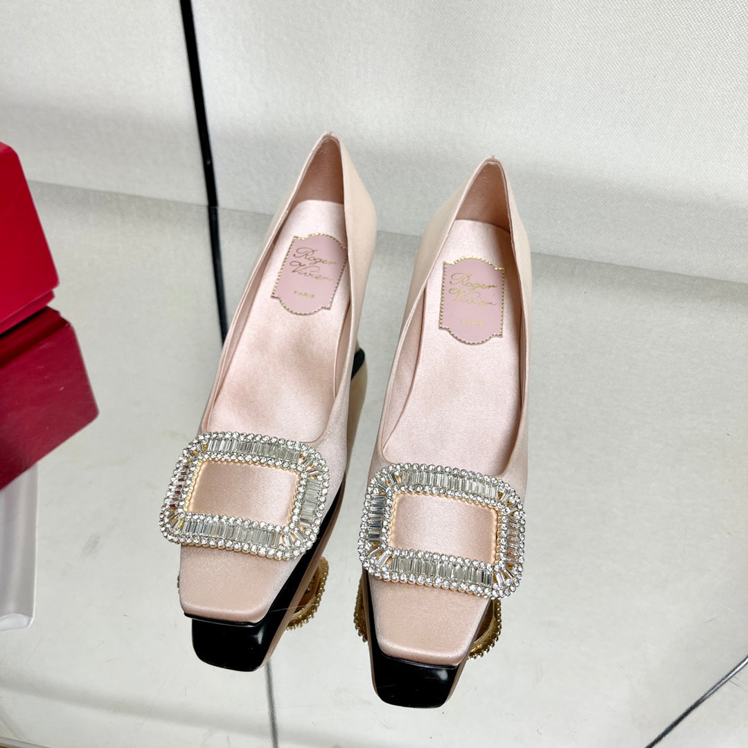BELLE VIVIER PUMPS IN BEIGE SILK - 34