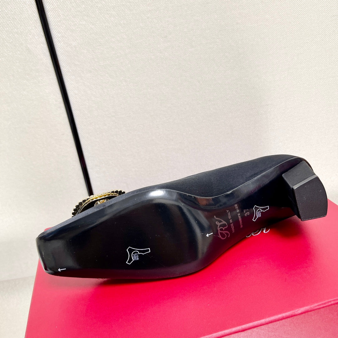 BELLE VIVIER PUMPS IN BLACK SILK - 34