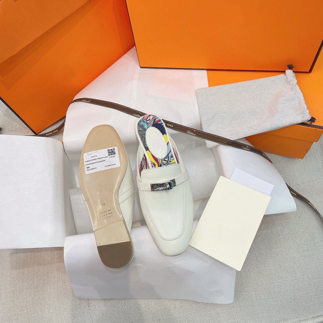 0Z Mule White Calfskin - 35