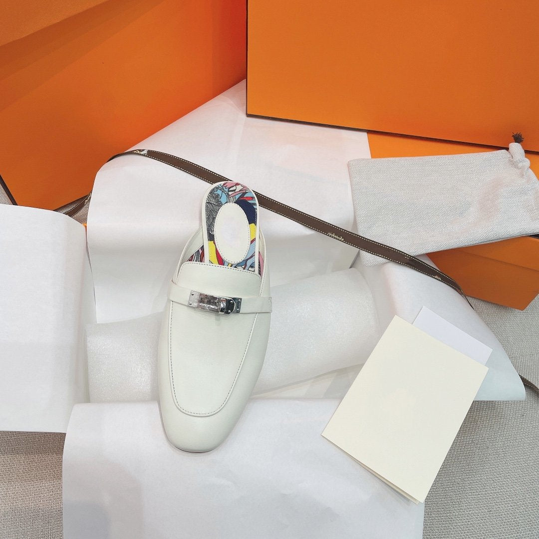 0Z Mule White Calfskin - 35