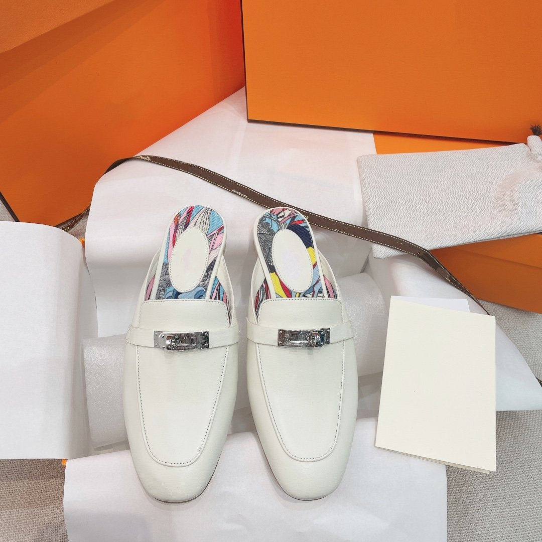 0Z Mule White Calfskin - 35