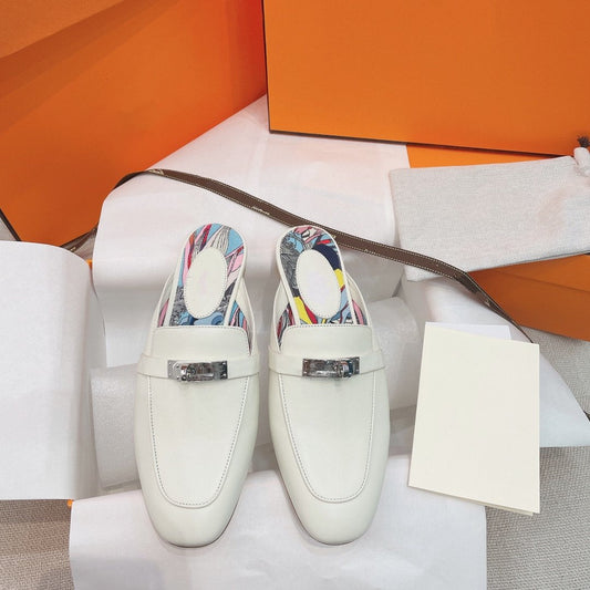 0Z Mule White Calfskin - 35