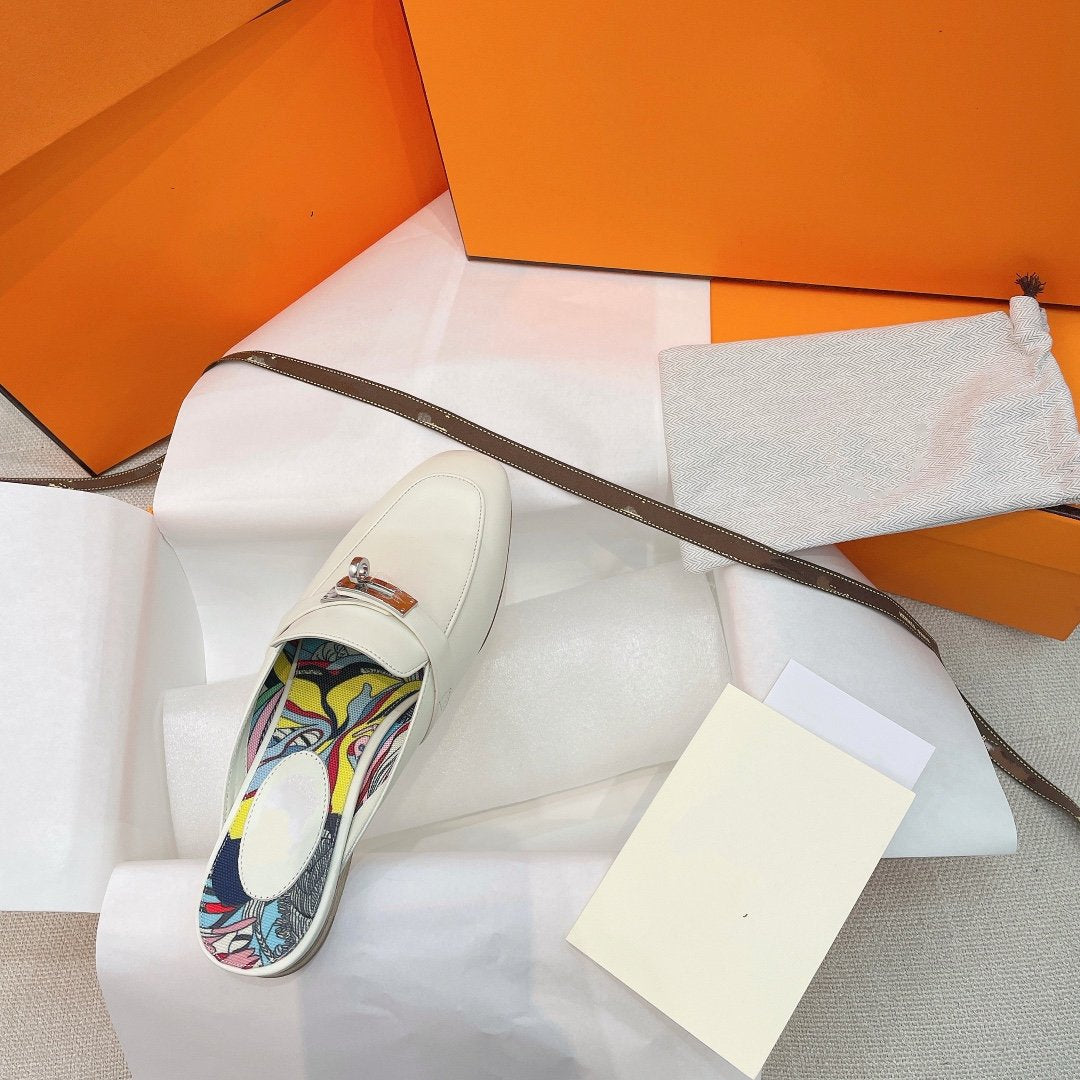 0Z Mule White Calfskin - 35