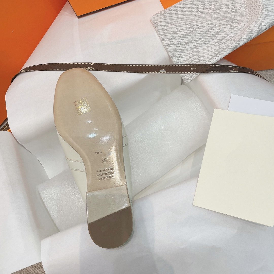 0Z Mule White Calfskin - 35