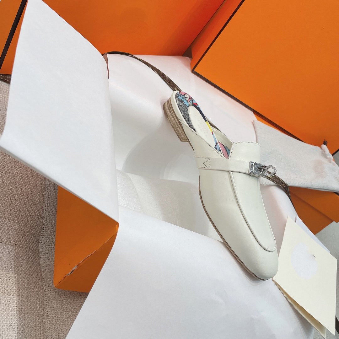 0Z Mule White Calfskin - 35