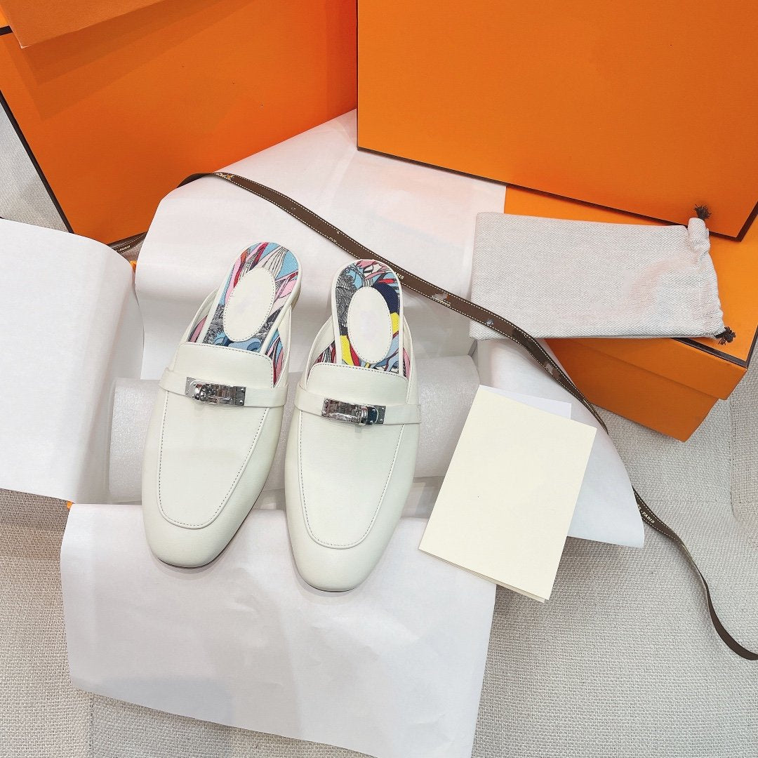 0Z Mule White Calfskin - 35