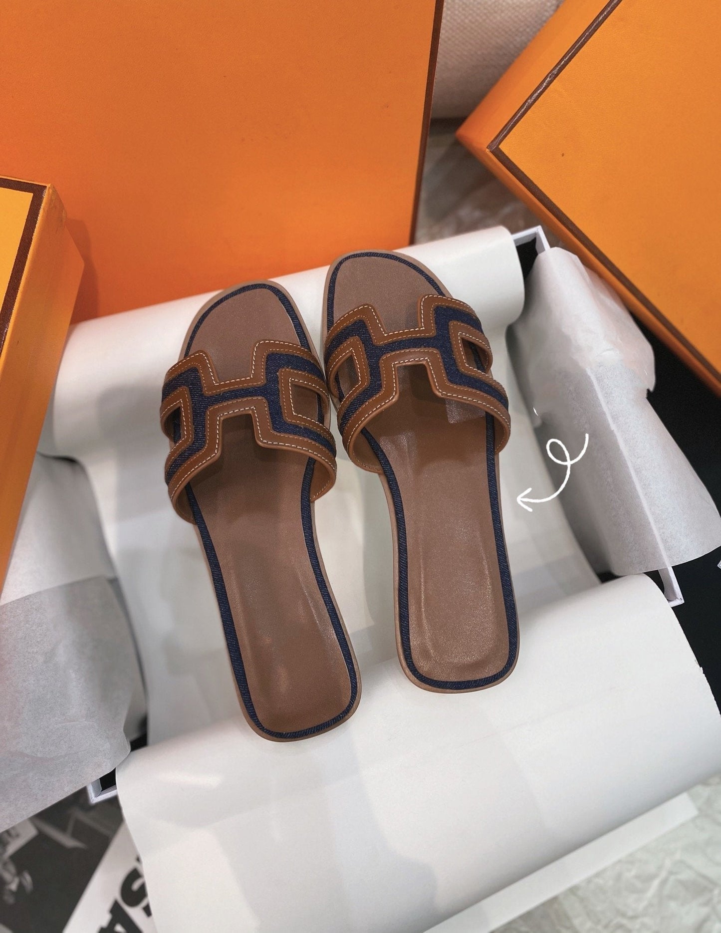 0ran Sandal Brown/Black Leather - 35