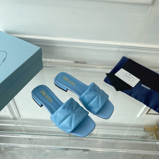Pra Slide 25 Quilted Sky Blue leather - 35