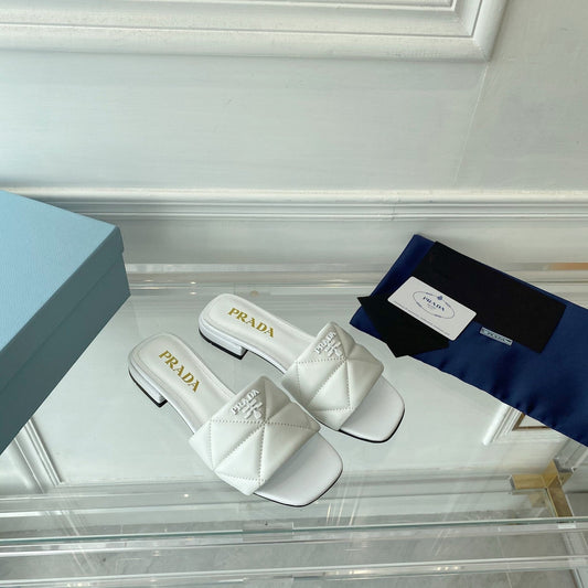 Pra Slide 25 Quilted White leather - 35