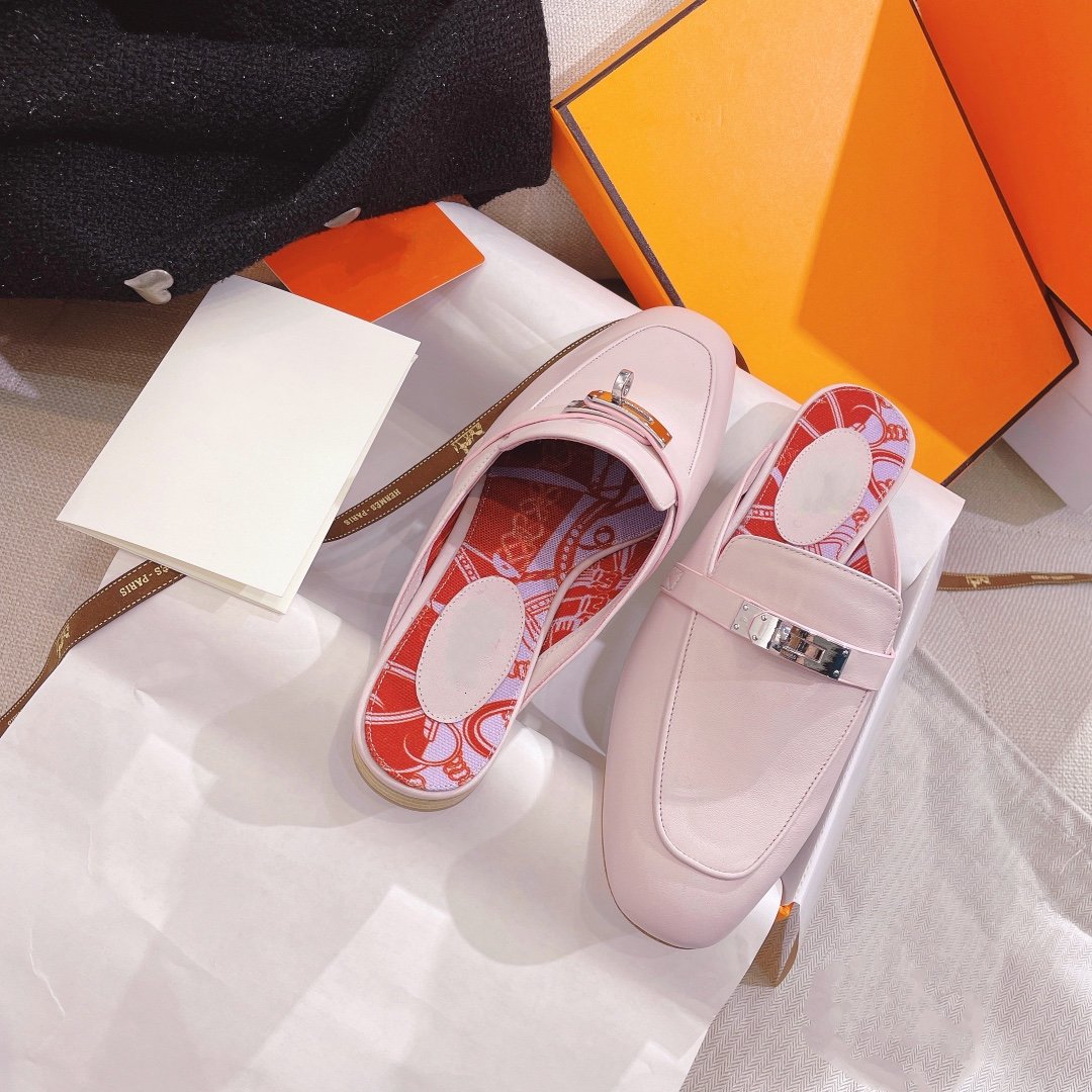 0Z Mule Pink Calfskin - 35