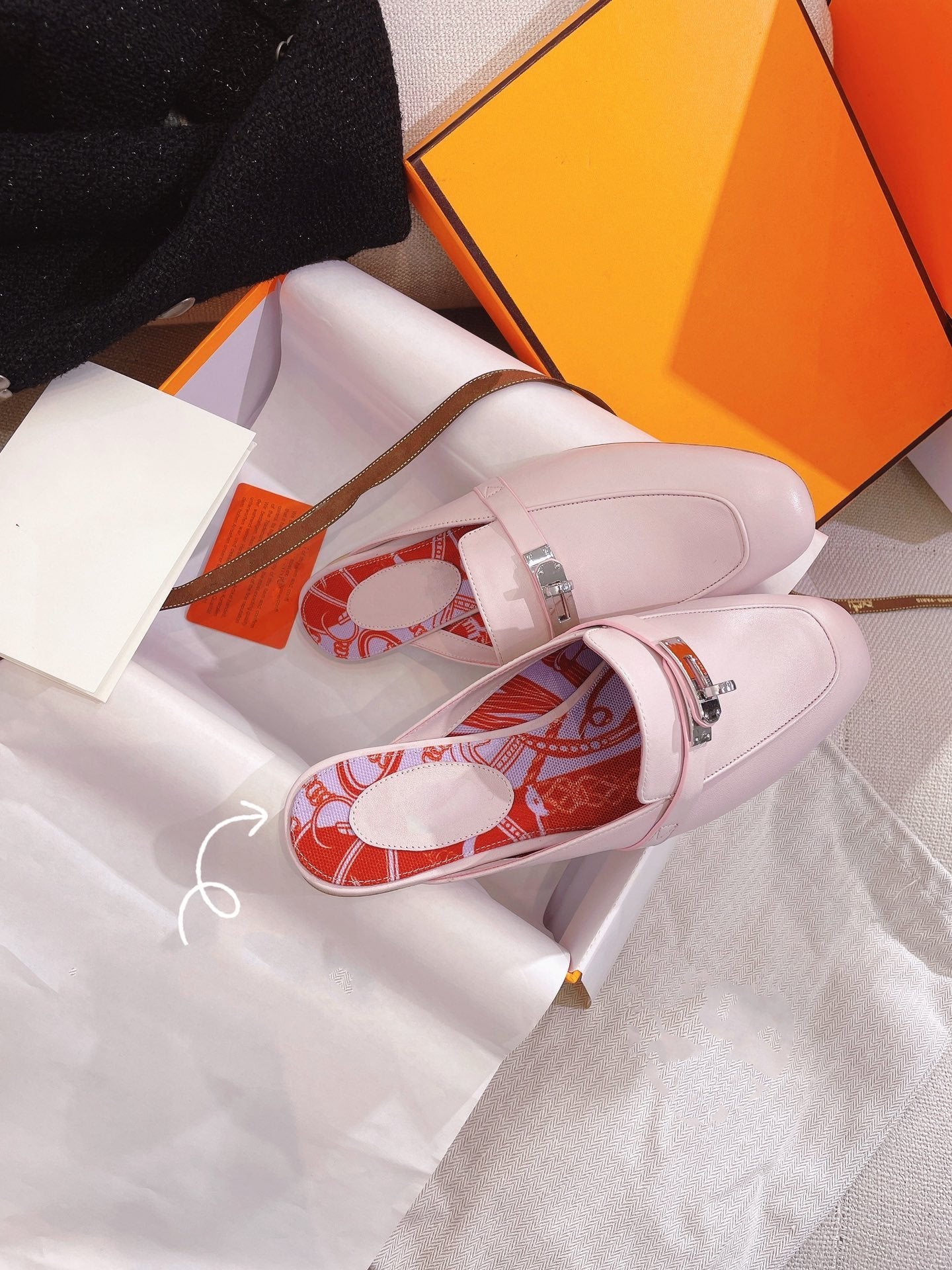 0Z Mule Pink Calfskin - 35